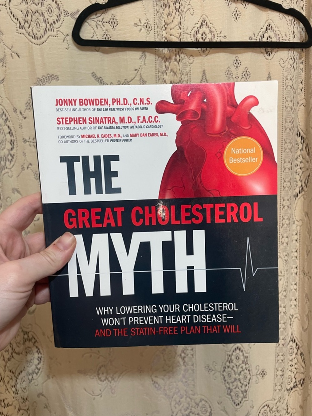 The Great Cholesterol Myth - Paperback Health Book (Red, Black, White)